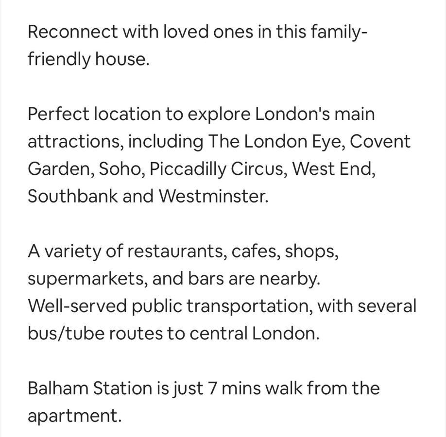 3 Bed On Balham High Road Apartament